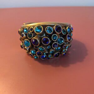 Oscar de la Renta - 'Exceptional' Rhinestone Tube Cluster Cuff Bracelet